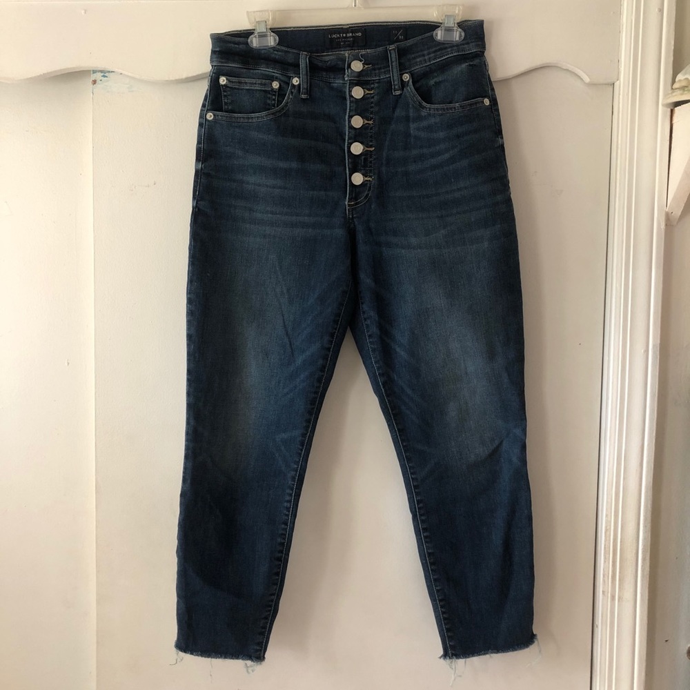 Lucky Brand Frayed Capri Jeans